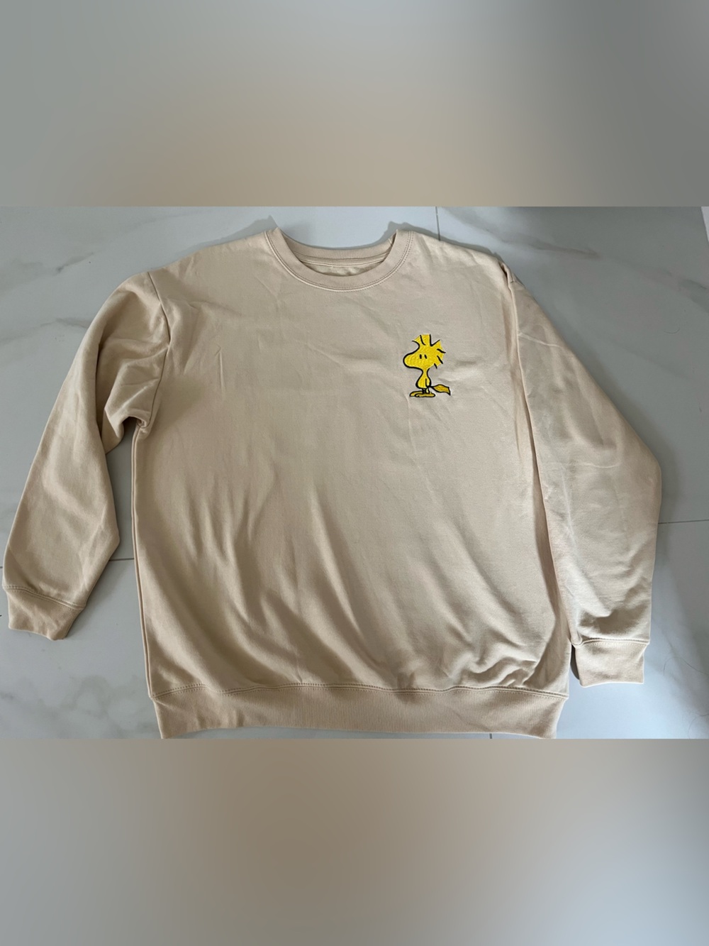 Peanuts Cream Woodstock Graphic Sweatshirt XL - Picture 2 of 7